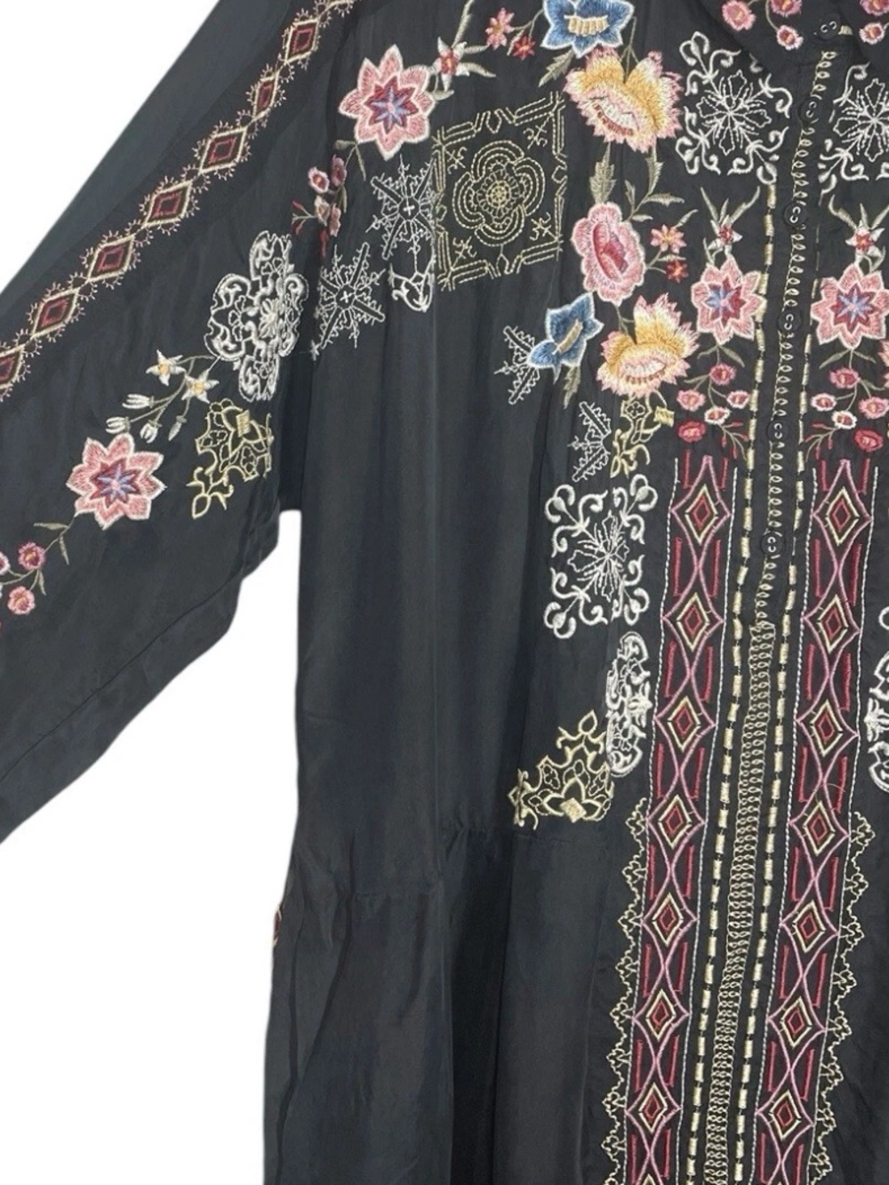 Johnny Was BIYA extremely heavily embroidered FAIRLIE DRESS NWT - Picture 6 of 13
